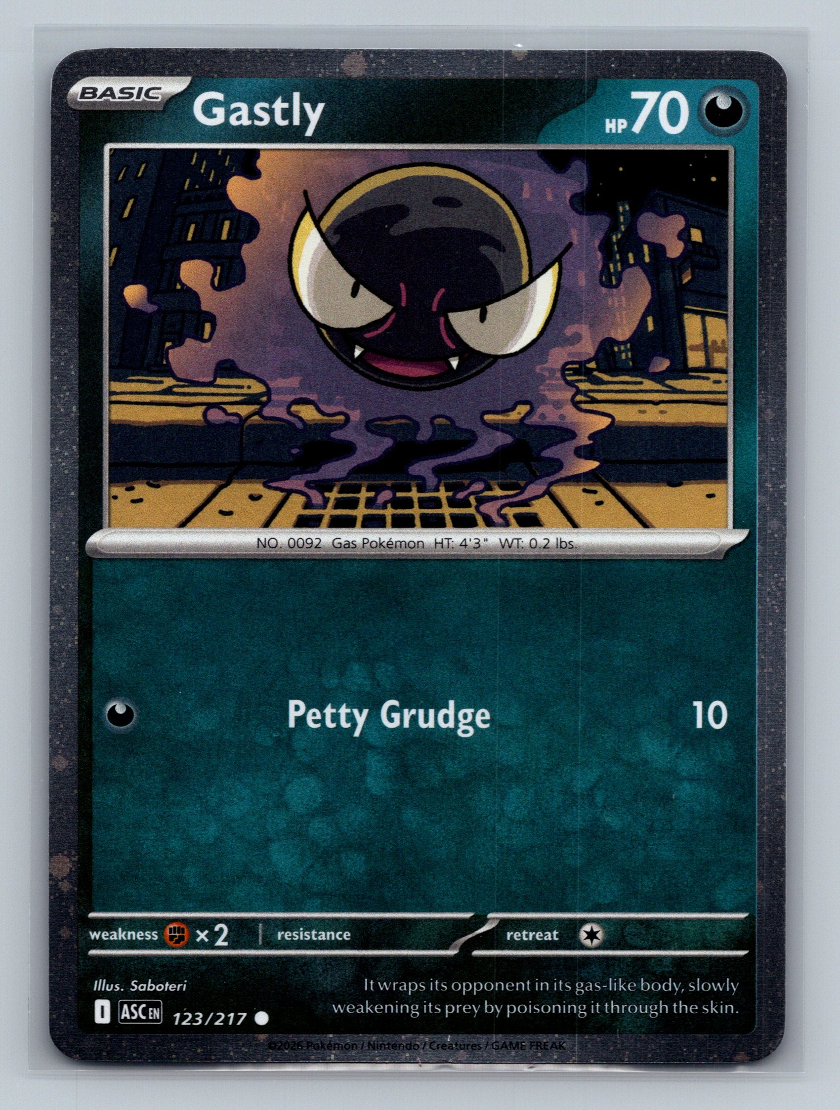 Gastly - 123/217 (Cosmos Holo)