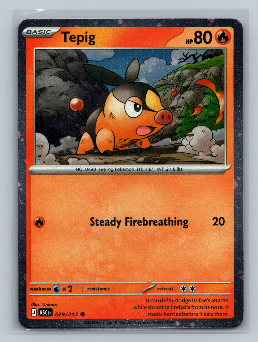 Tepig - 029/217 (Cosmos Holo)