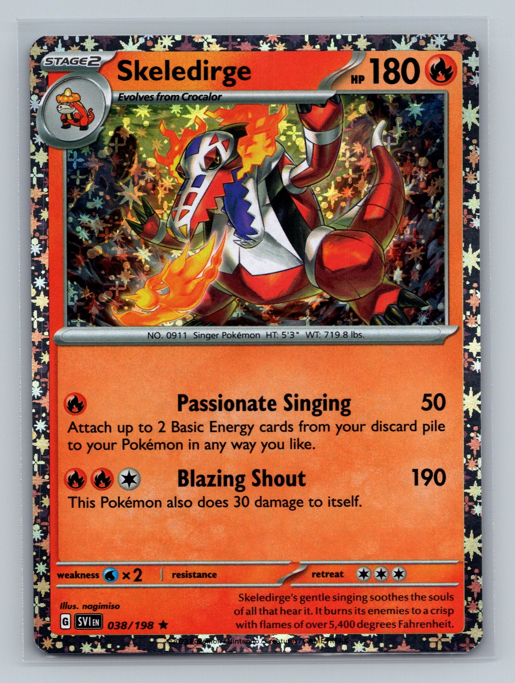 Skeledirge - 038/198 (Sparkle Holo)