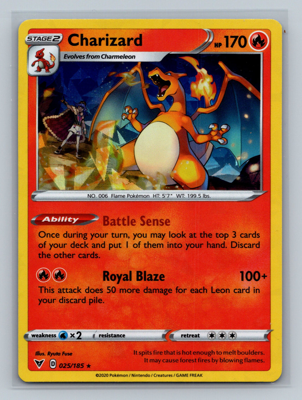 Charizard - 25/185 (Cracked Ice Holo)