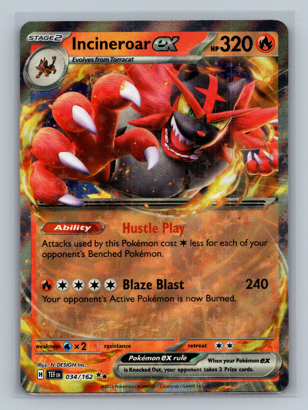 Incineroar ex - 034/162