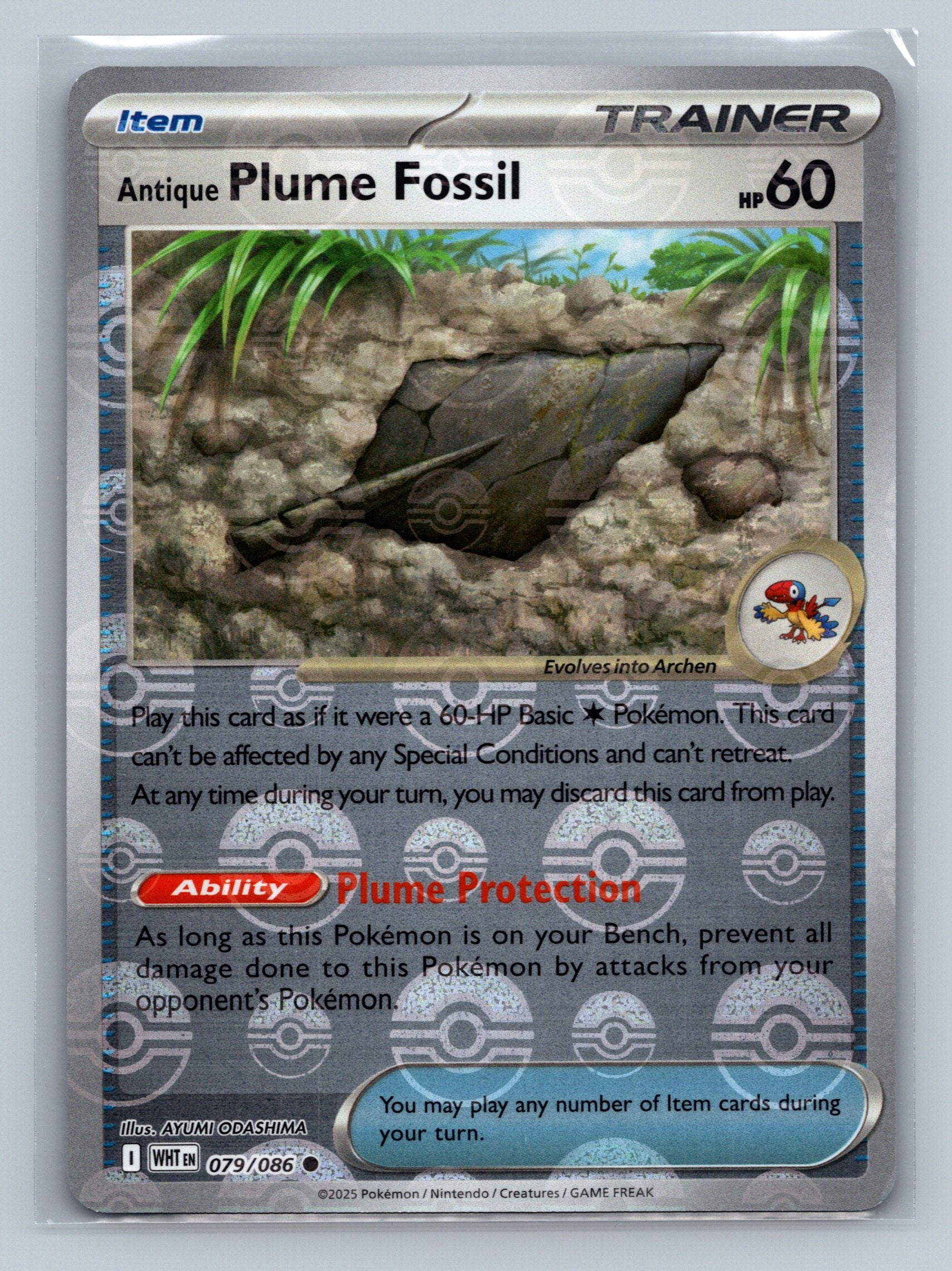 Antique Plume Fossil (Poke Ball Pattern)