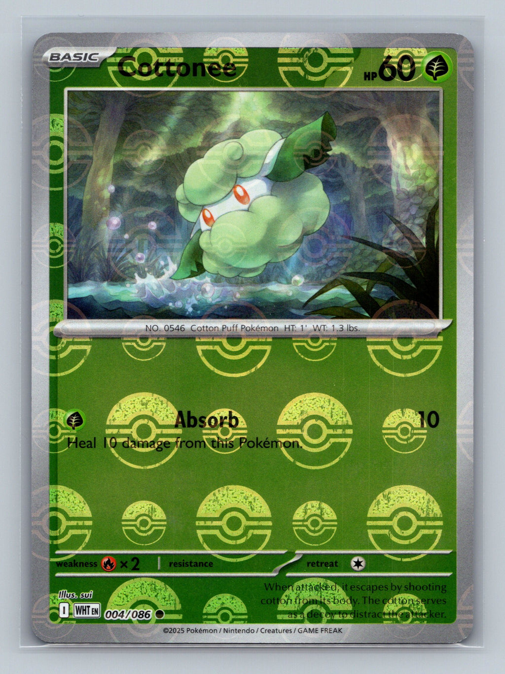Cottonee (Poke Ball Pattern)