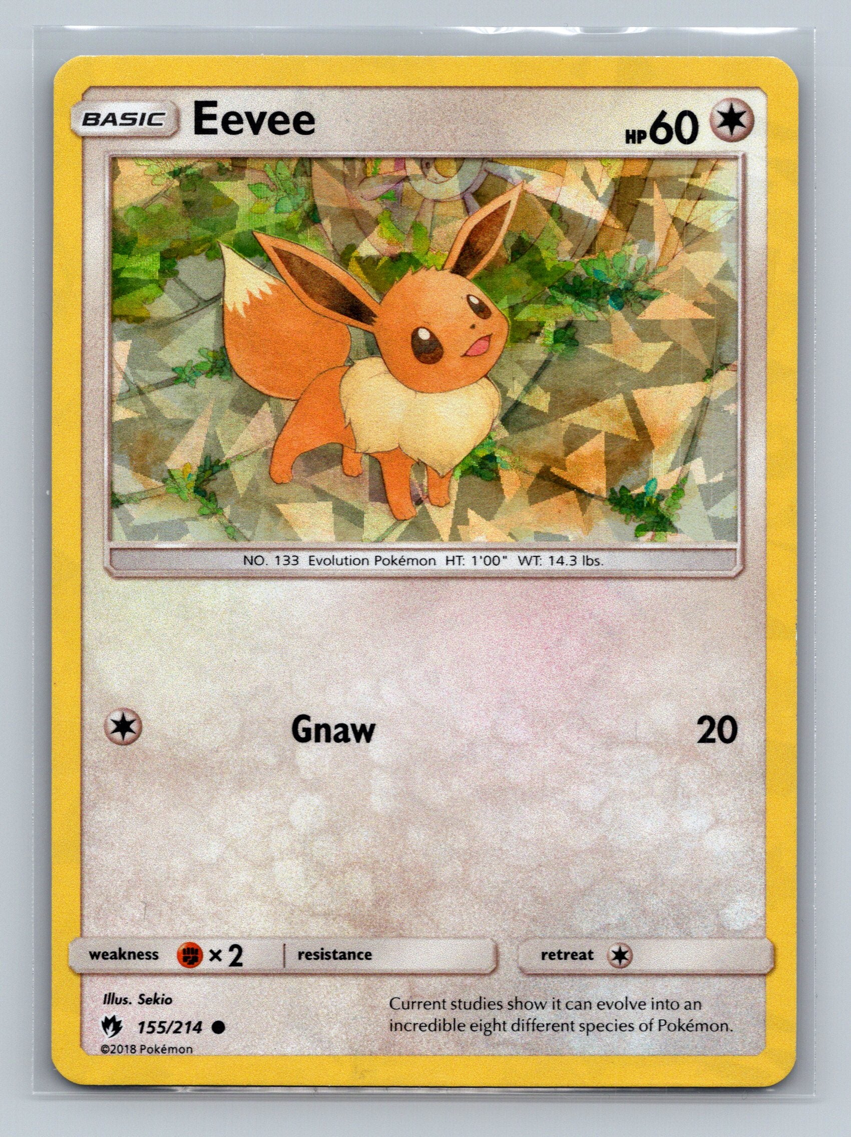 Eevee - 155/214 (Let's Play, Eevee!) (Cracked Ice Holo)