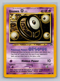 Unown [O] 69/75 N2 Pokemon Card English Unlimited Lightly Played