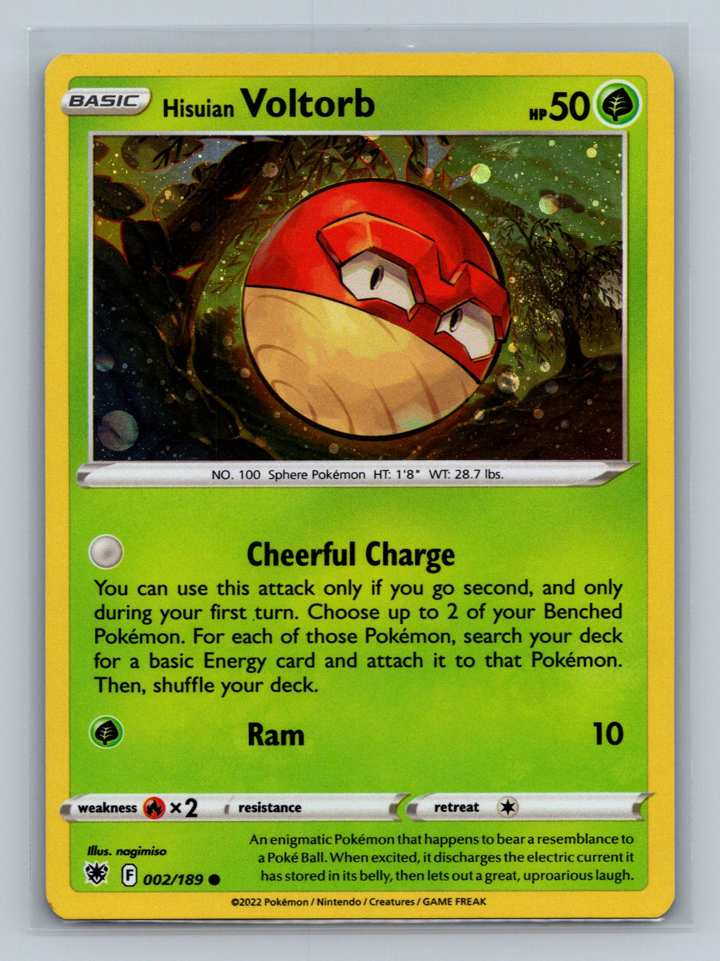 Hisuian Voltorb - 002/189 (Cosmos Holo)