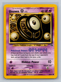 Unown [O] 69/75 N2 Pokemon Card English 1st Edition Lightly Played