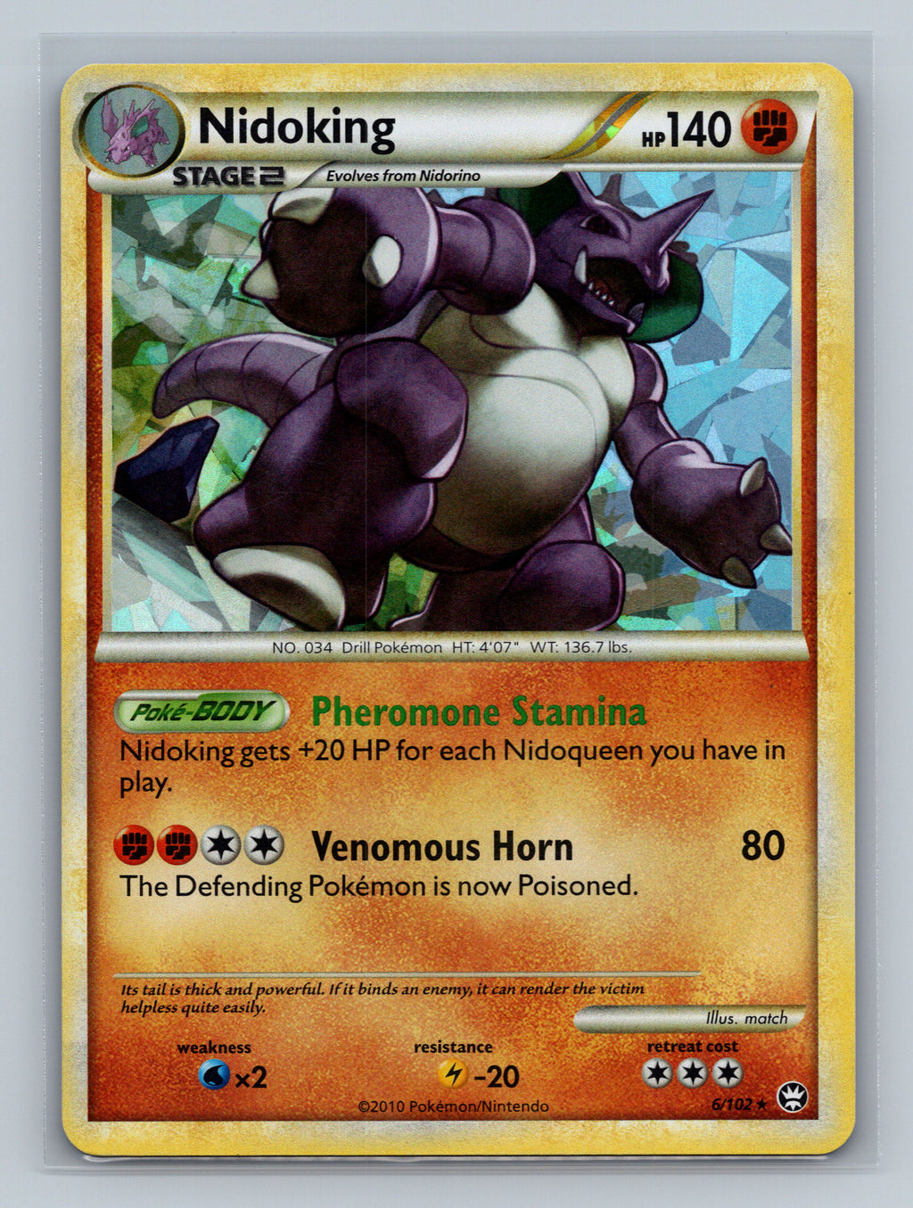 Nidoking - 6/102 (Cracked Ice Holo)