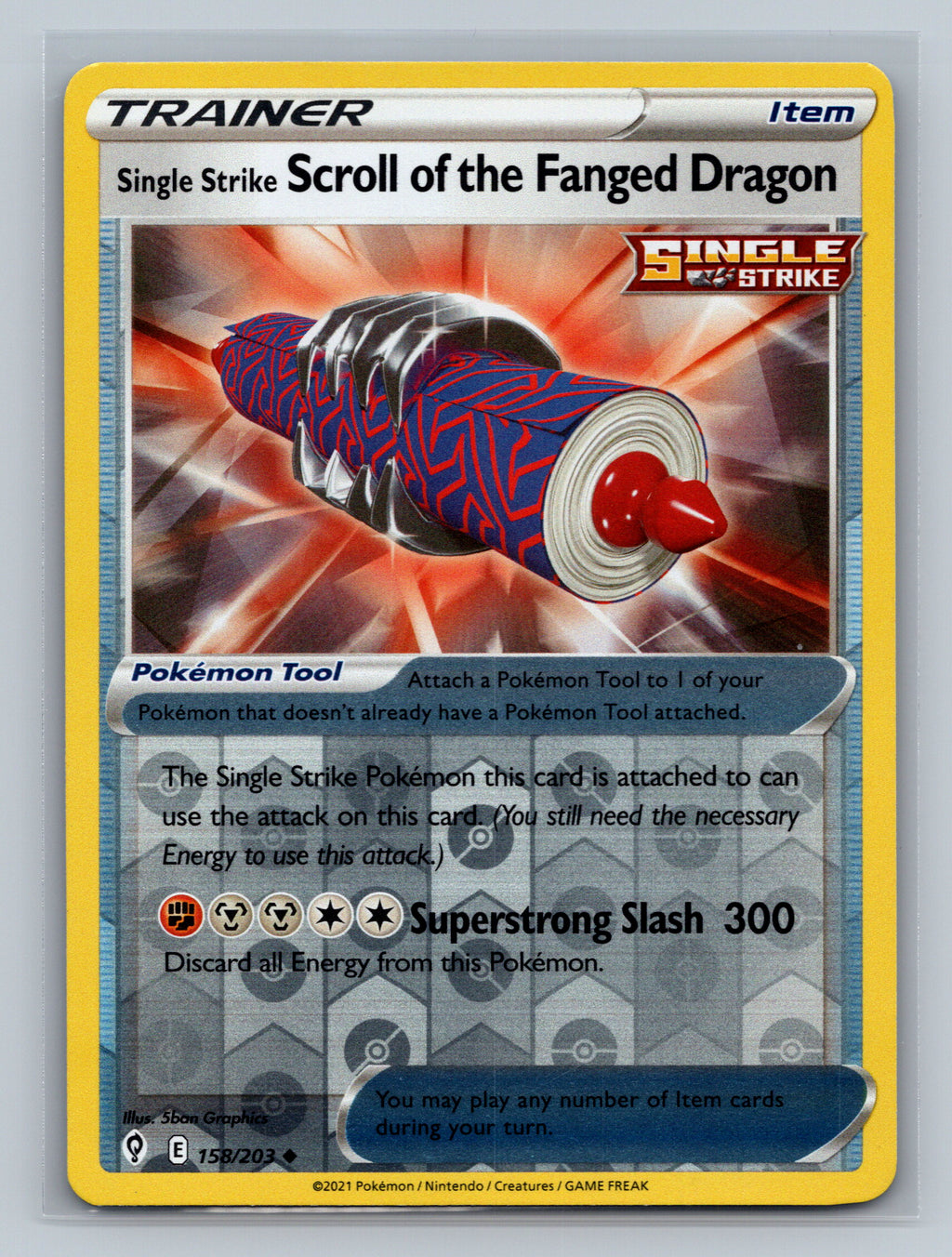 Single Strike Scroll of the Fanged Dragon