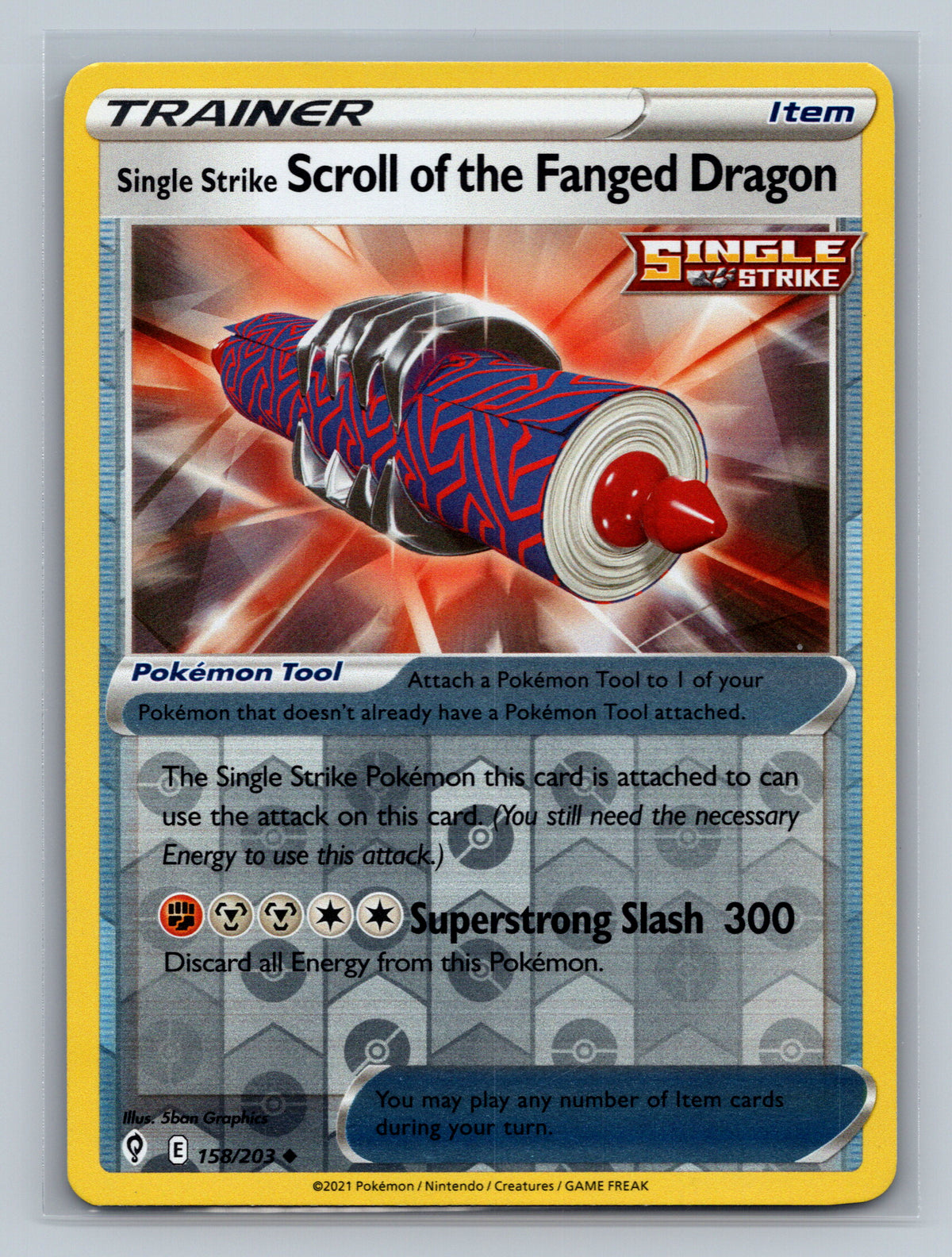Single Strike Scroll of the Fanged Dragon