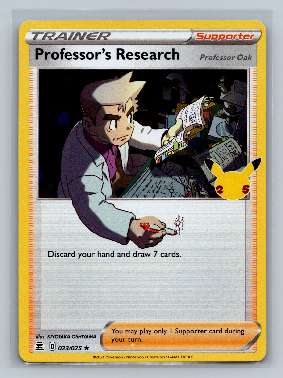Professor's Research [Professor Oak] 023/025 CLB Pokemon Card English Holofoil Near Mint