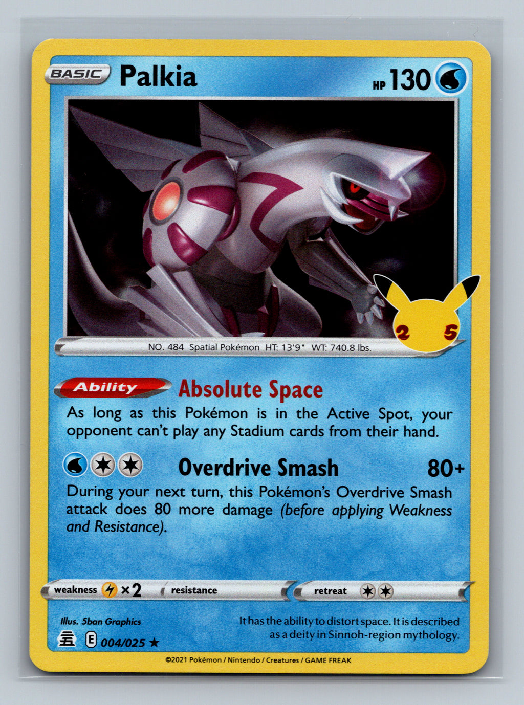 Palkia 004/025 CLB Pokemon Card English Holofoil Near Mint