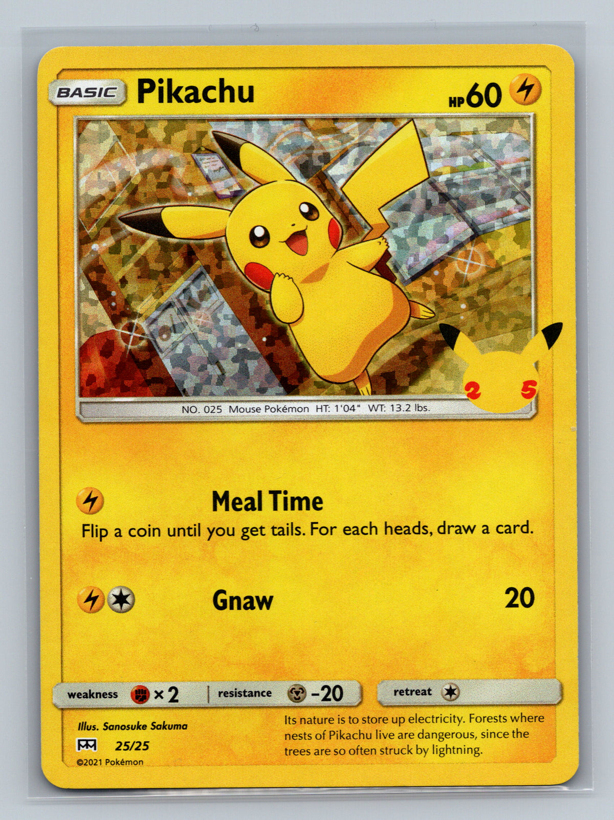 Pikachu - 25/25 025/025 M21 Pokemon Card English Holofoil Near Mint