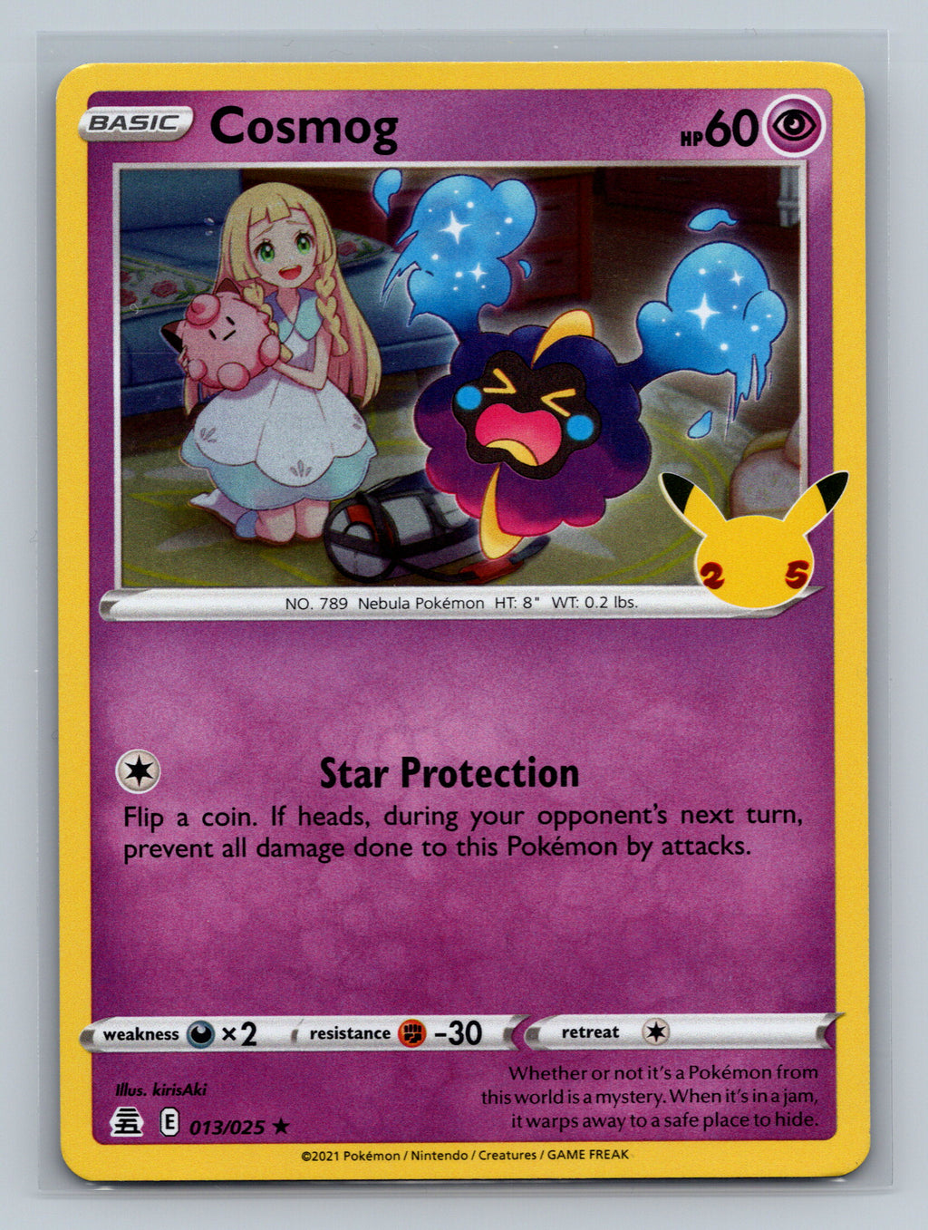 Cosmog 013/025 CLB Pokemon Card English Holofoil Near Mint