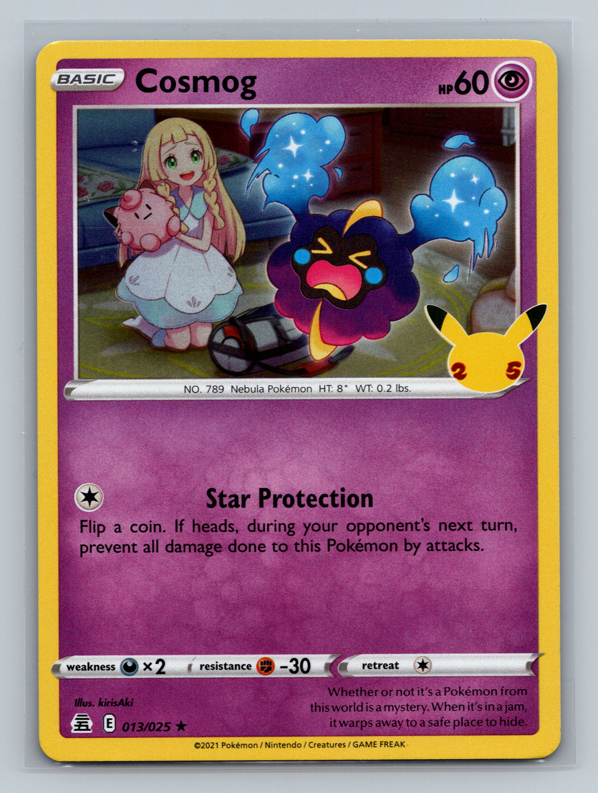 Cosmog 013/025 CLB Pokemon Card English Holofoil Near Mint