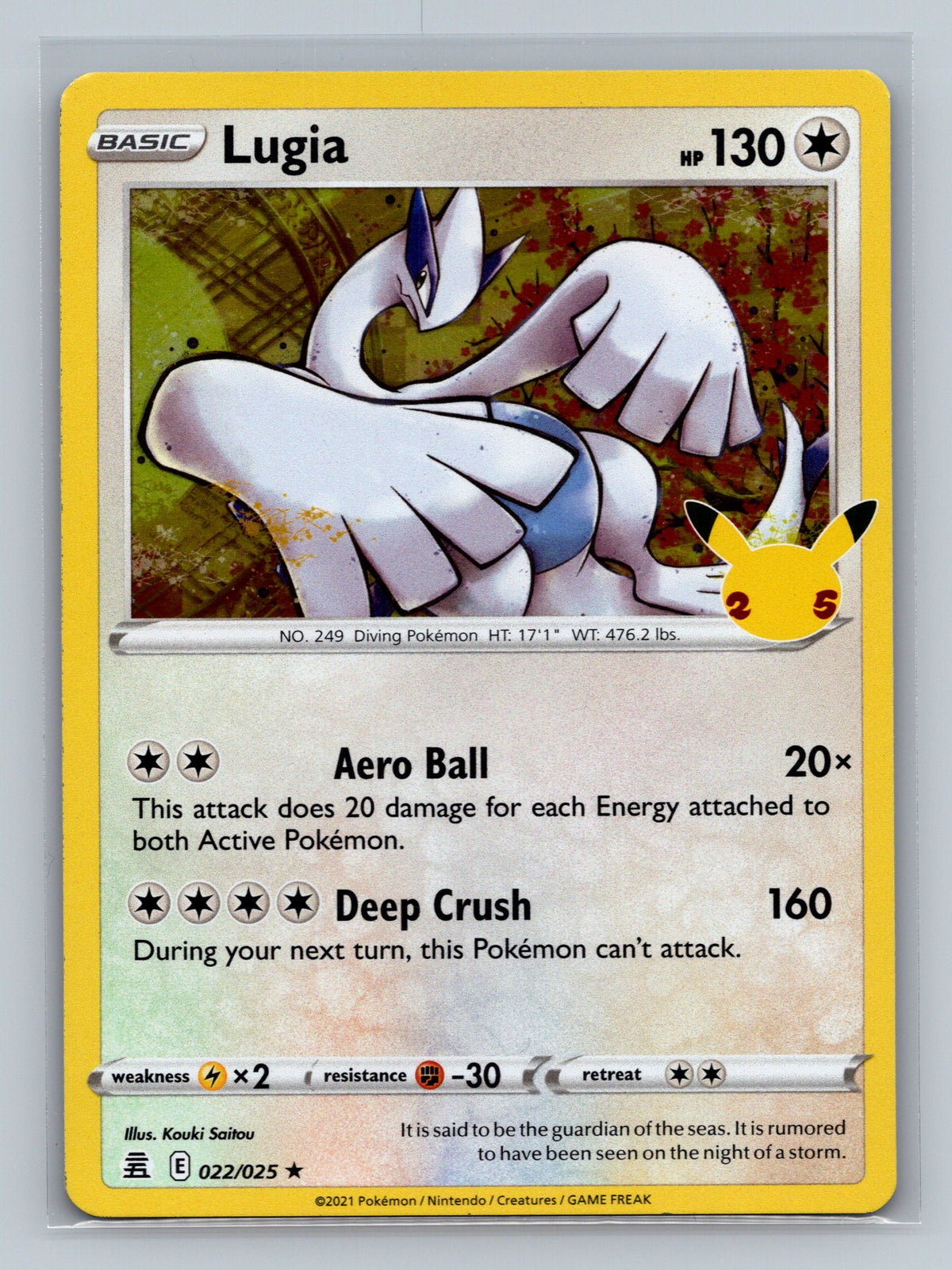 Lugia 022/025 CLB Pokemon Card English Holofoil Near Mint