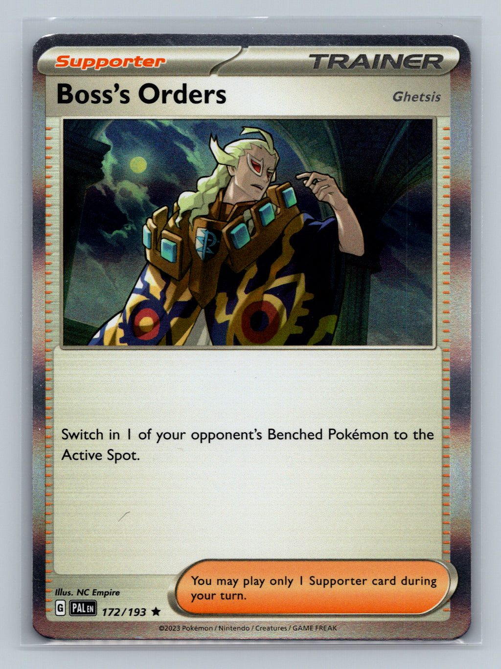 Boss's Orders - 172/193 PAL Pokemon Card English Holofoil Near Mint