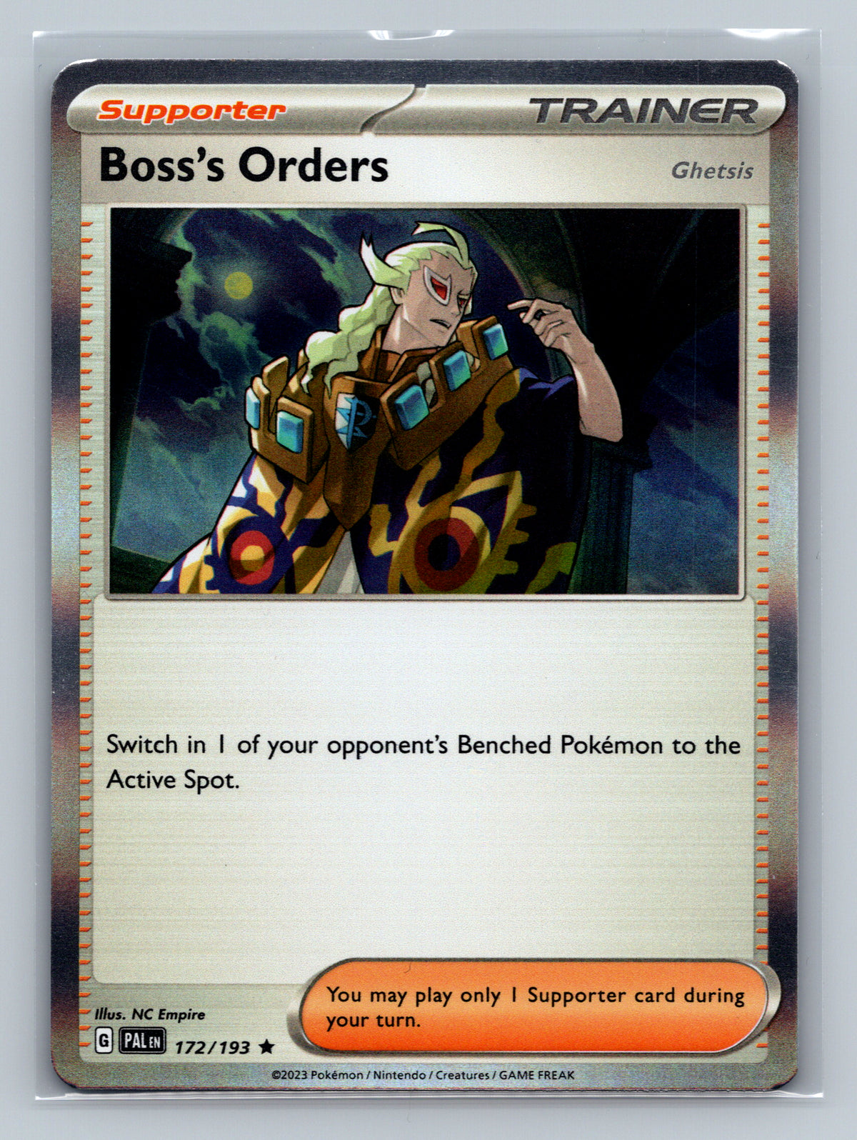 Boss's Orders - 172/193 PAL Pokemon Card English Holofoil Near Mint
