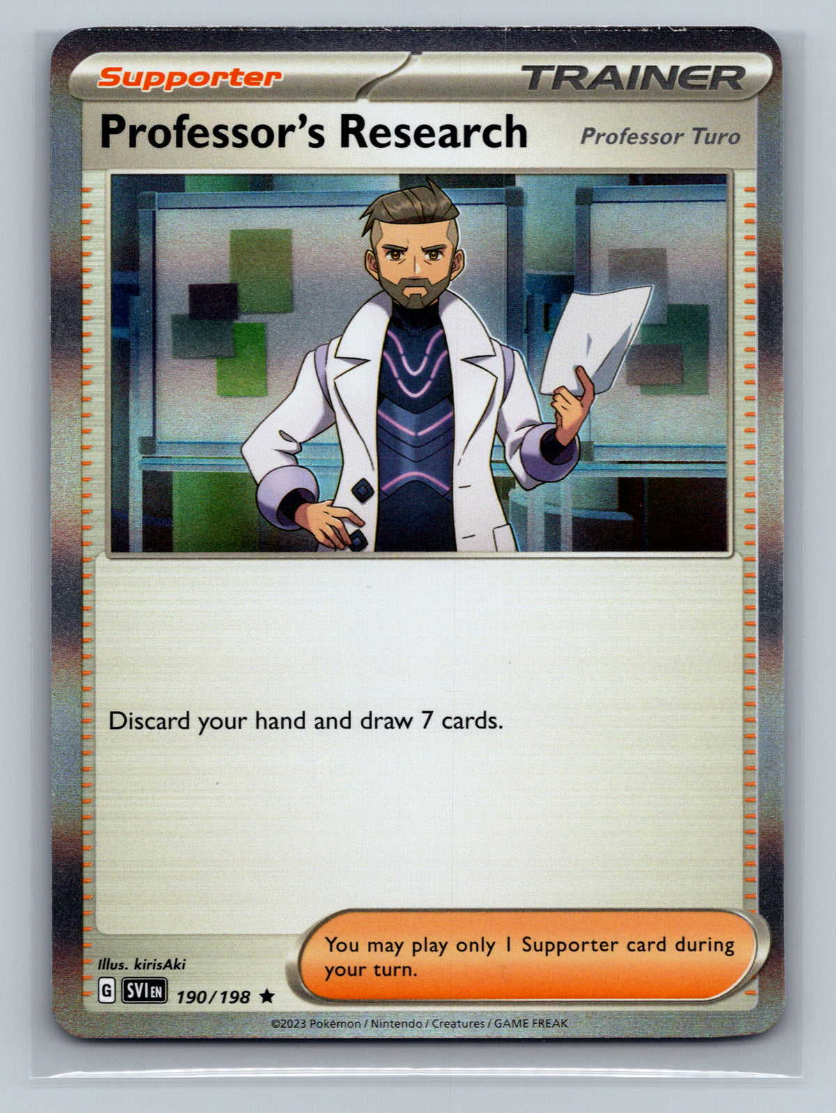 Professor's Research [Professor Turo] - 190/198 SVI Pokemon Card English Holofoil Near Mint