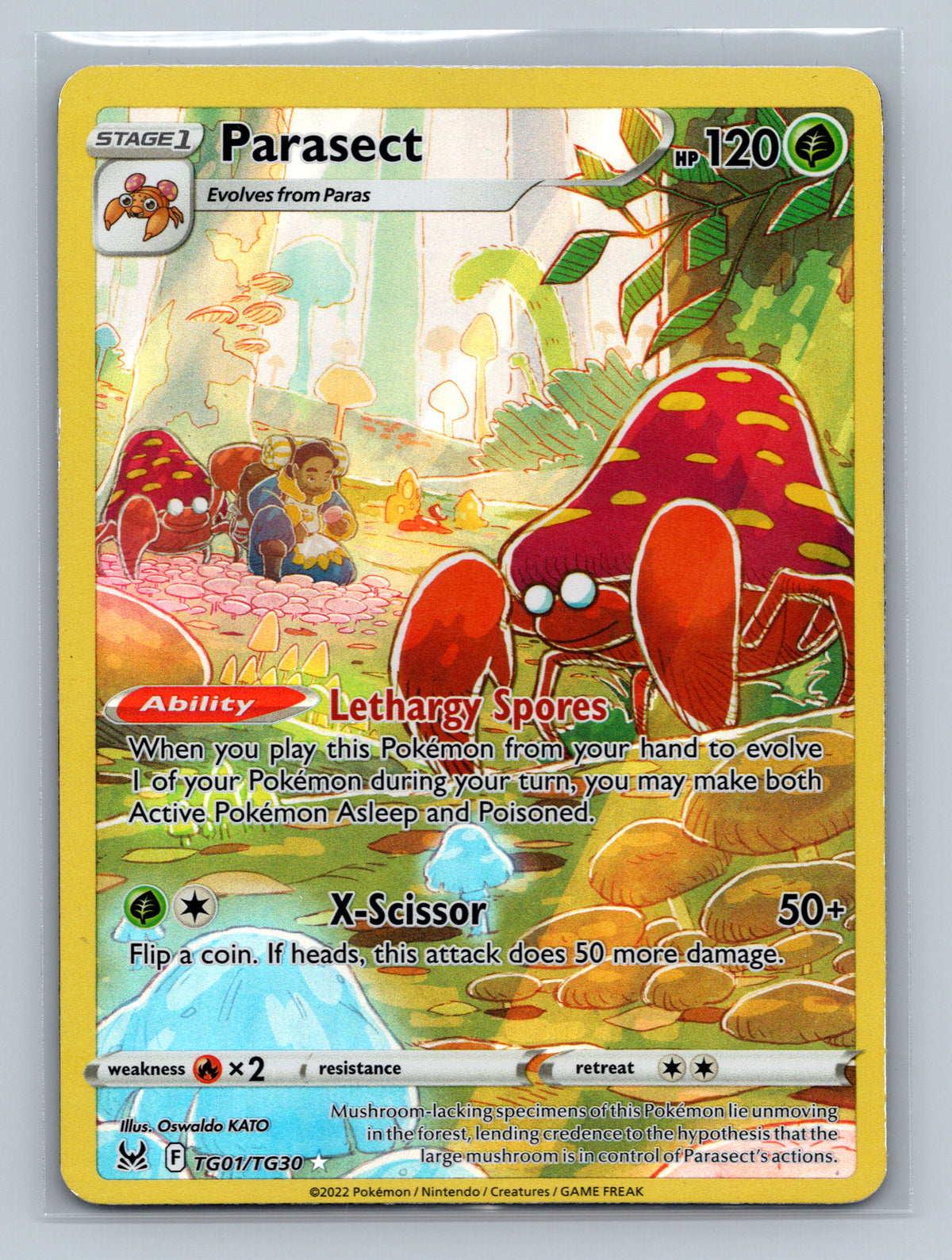Parasect TG01/TG30 SWSH11: TG Pokemon Card English Holofoil Lightly Played